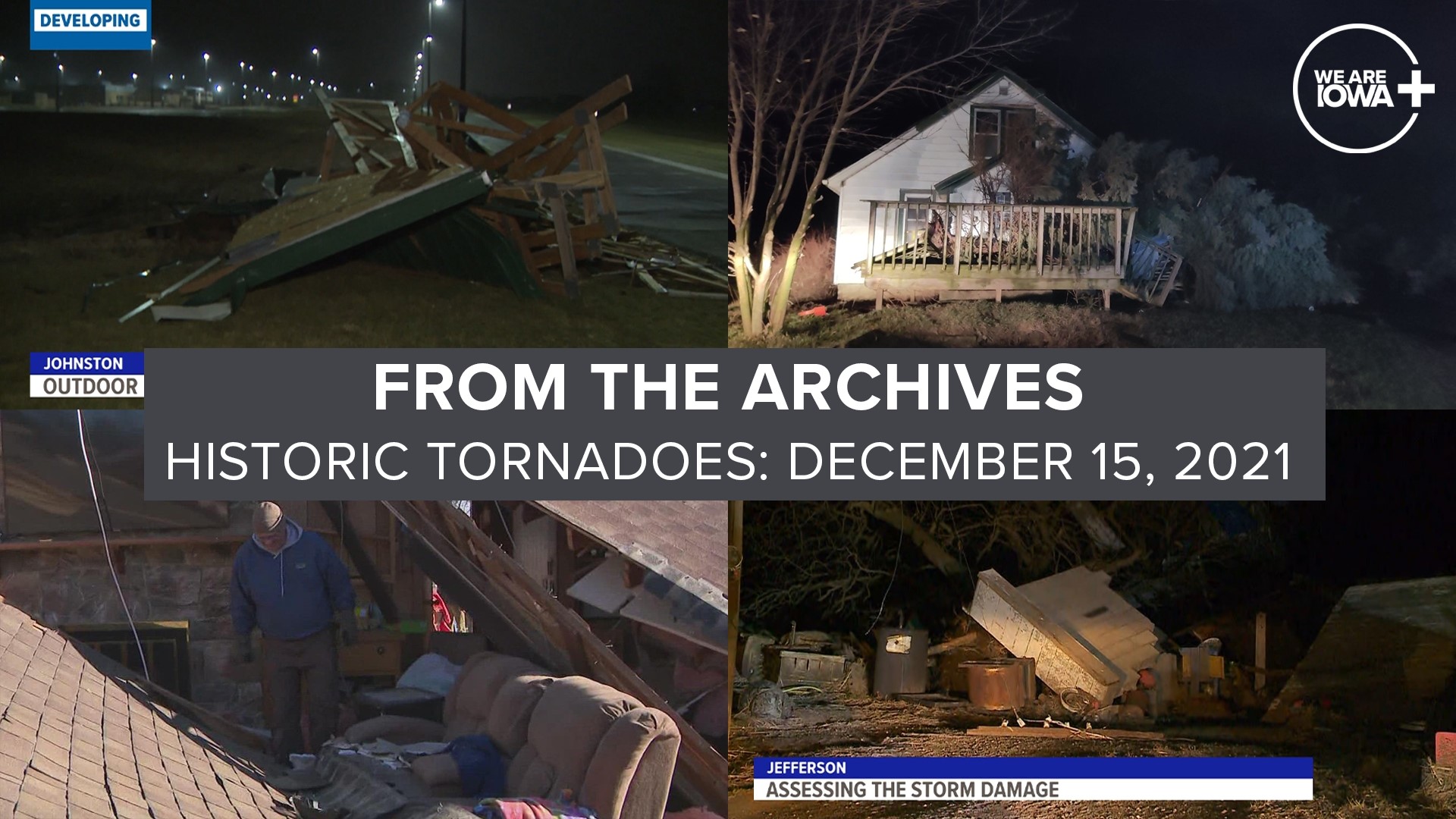 Over five dozen tornadoes touched down in Iowa on Dec. 15, 2021 according to the National Weather Service.