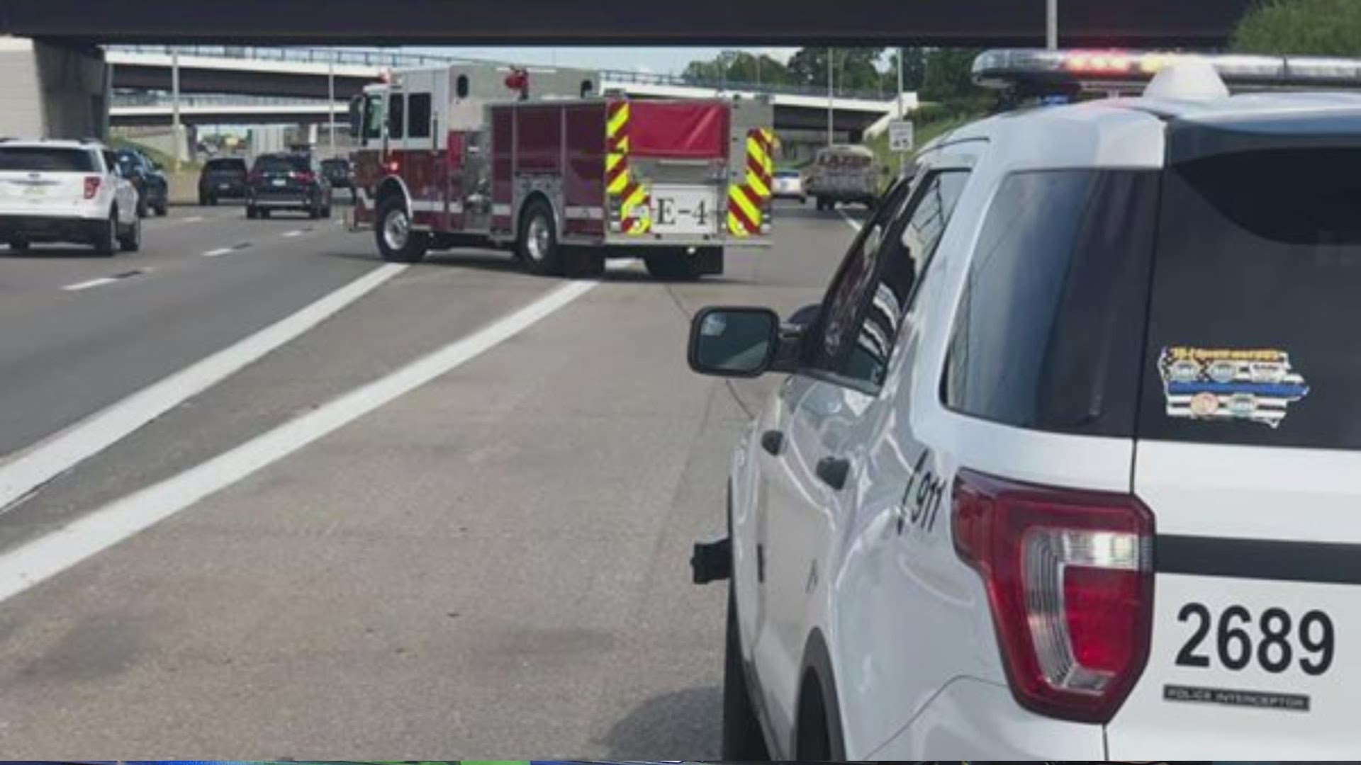 The crash happened Friday afternoon near downtown Des Moines.