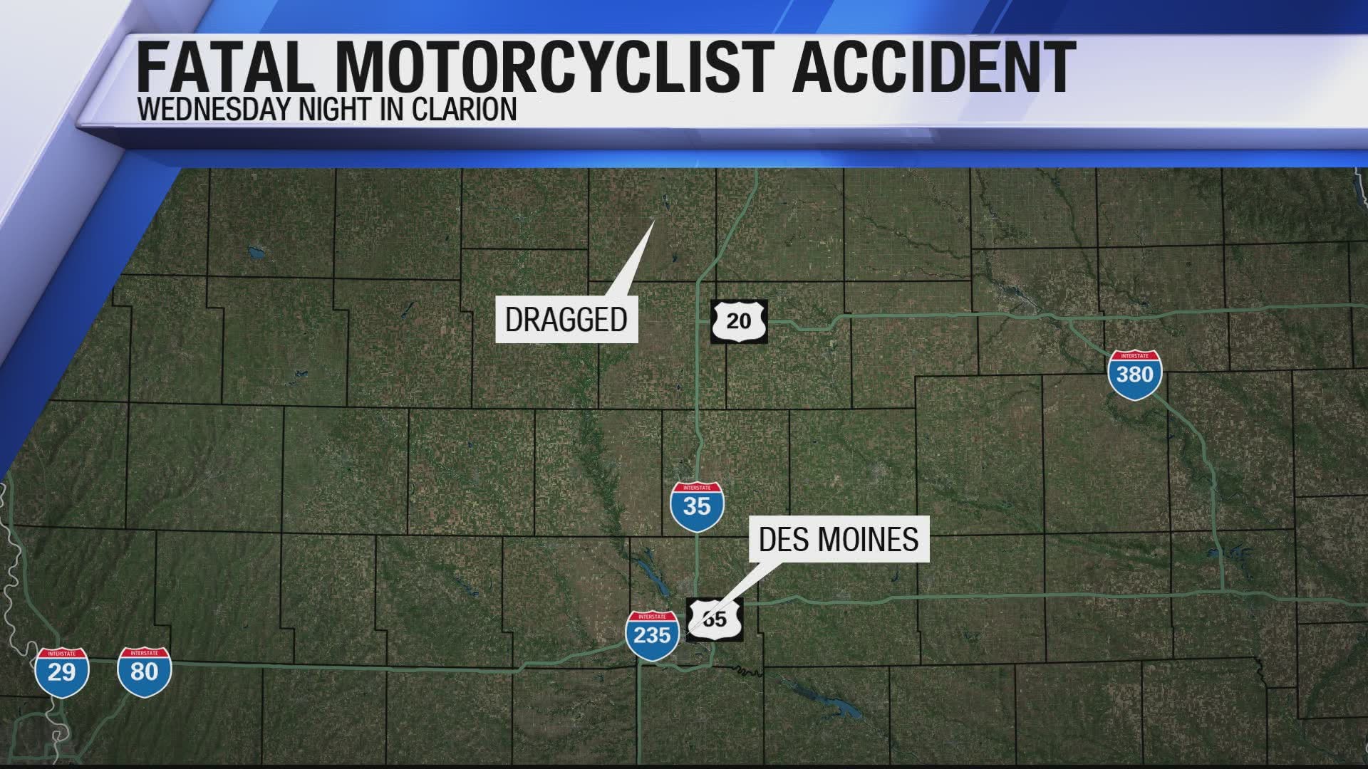 A Wright County motorcyclist is dead after being dragged Wednesday evening.