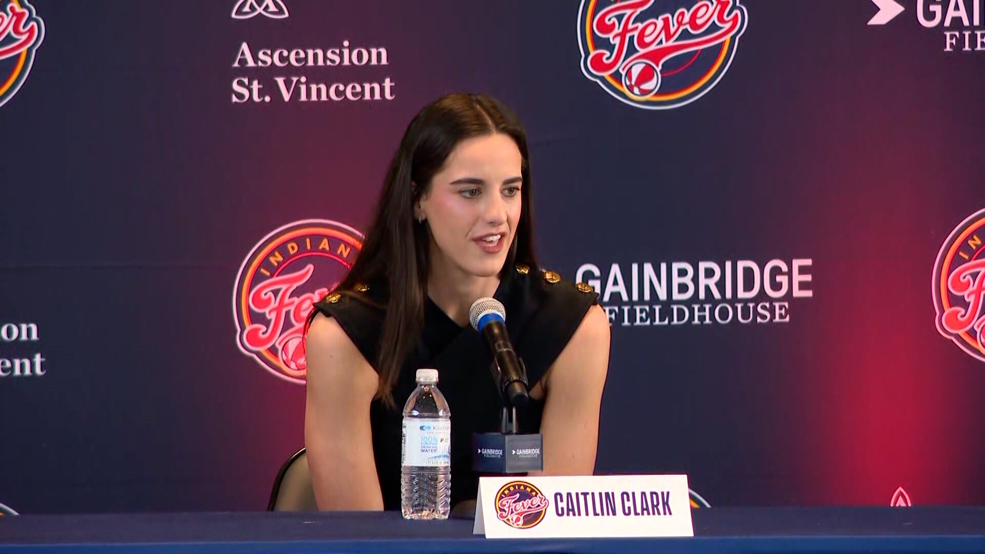 The Indiana Fever selected Iowa point guard Caitlin Clark first overall in the 2024 WNBA Draft.