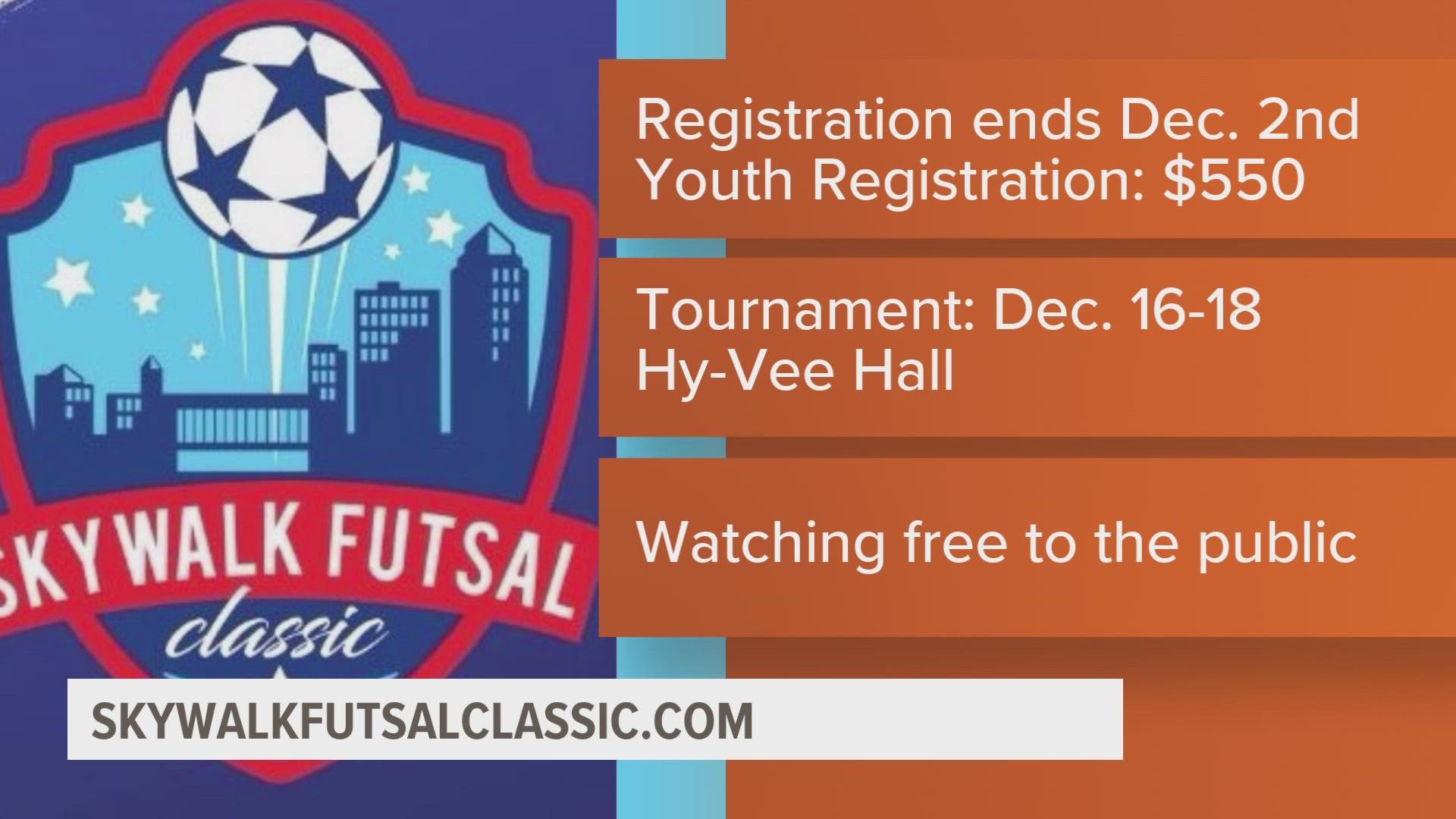 The 5th annual Skywalk Futsal Classic is Dec. 16 through 18 at Hy-Vee Hall in downtown Des Moines.