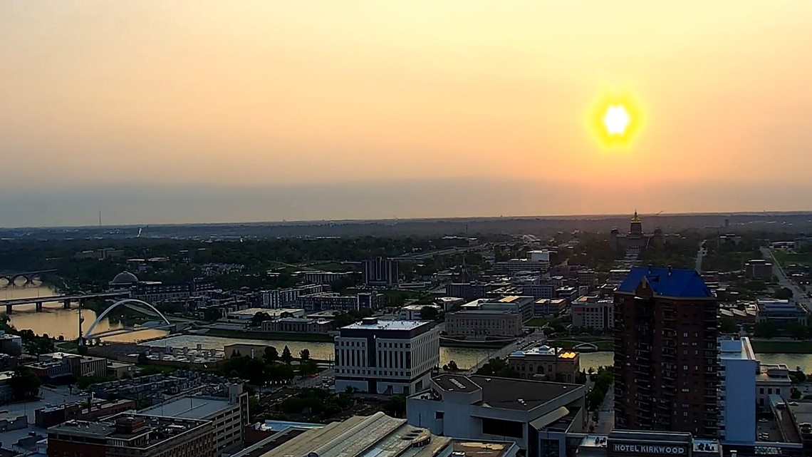 Why is the air quality and visibility so bad today in Iowa?