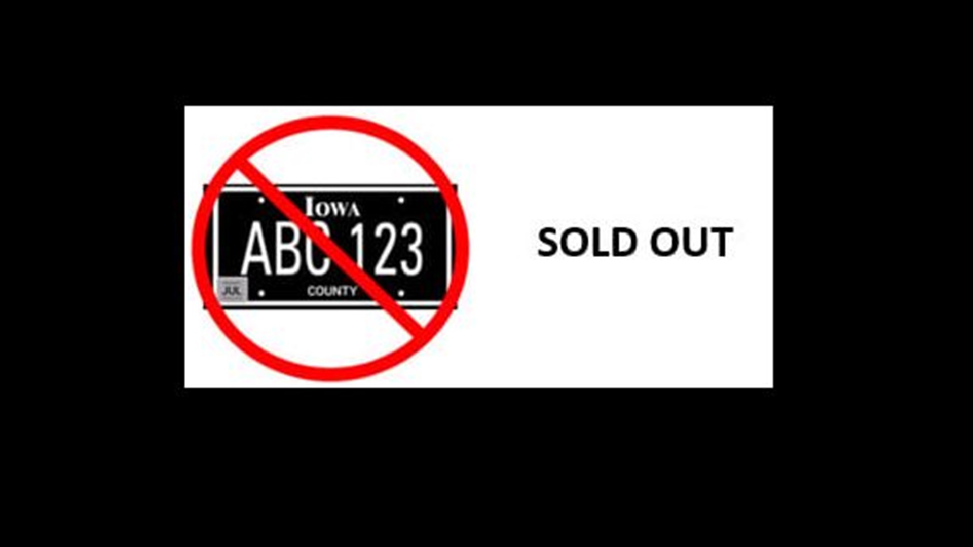 Popular “blackout” license plates sold out at Polk County Treasurer’s