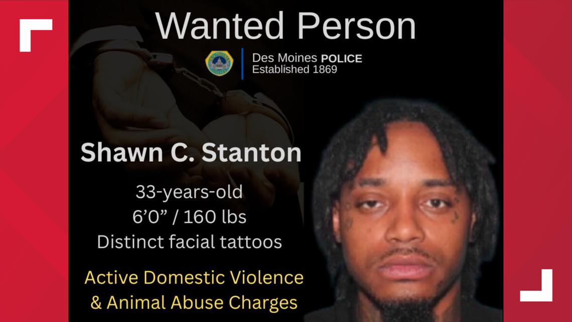 Des Moines police looking for man who allegedly abused girlfriend, puppy