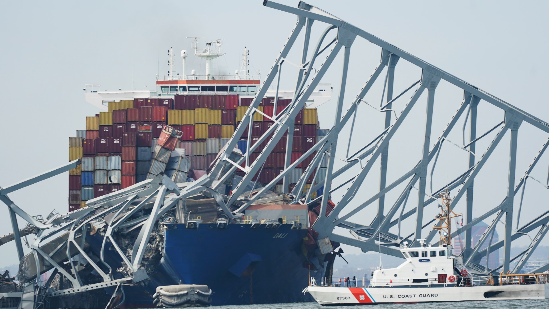 A container ship lost power and rammed into a major bridge in Baltimore, causing the span to buckle into the river below.