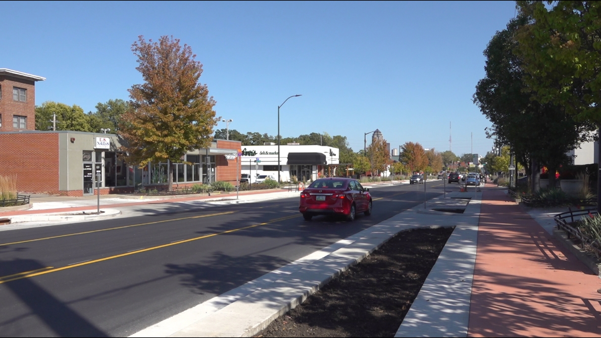 The project on Ingersoll Ave. to improve road safety and make it more walkable is getting a break after four years of construction.