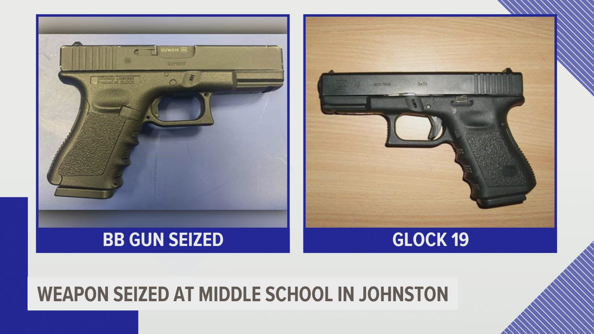 The BB gun brought to Summit Middle School Tuesday closely resembles a Glock 19 semi-automatic handgun.