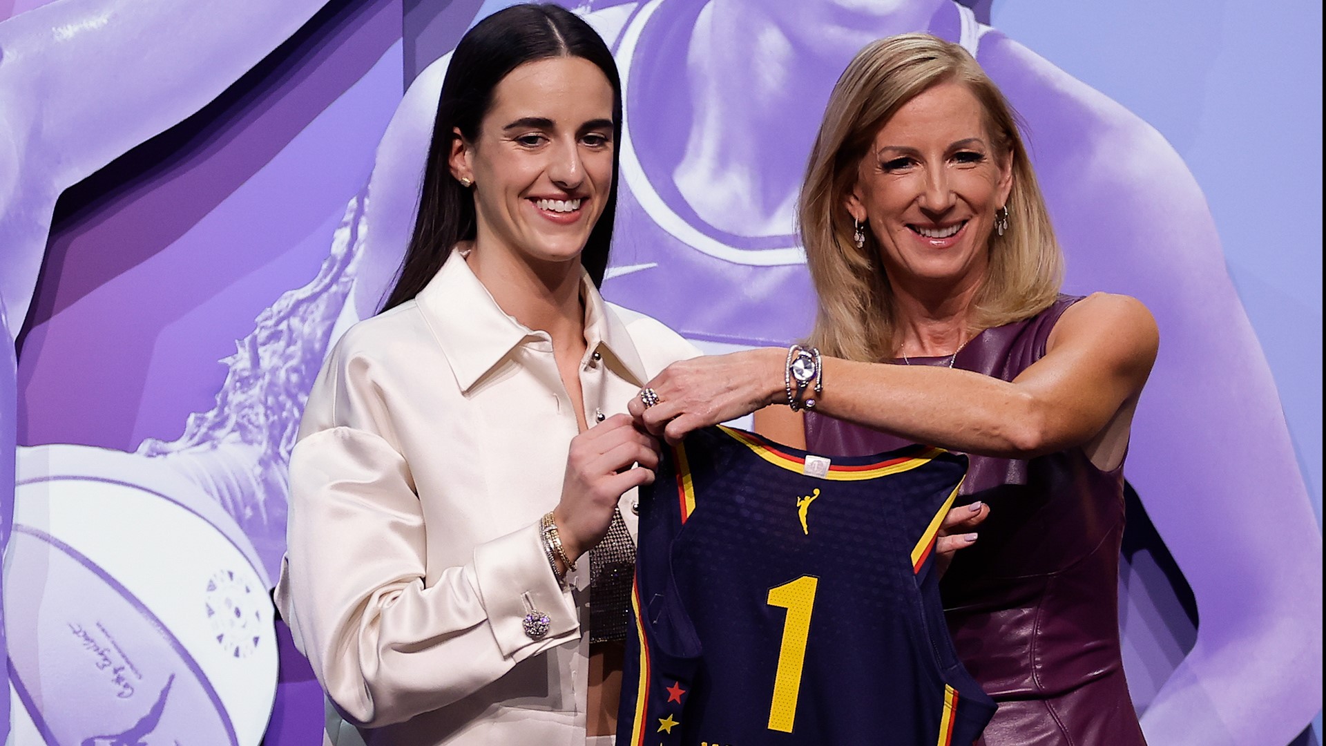 Caitlin Clark was picked No. 1 overall by the Indiana Fever on Monday night.