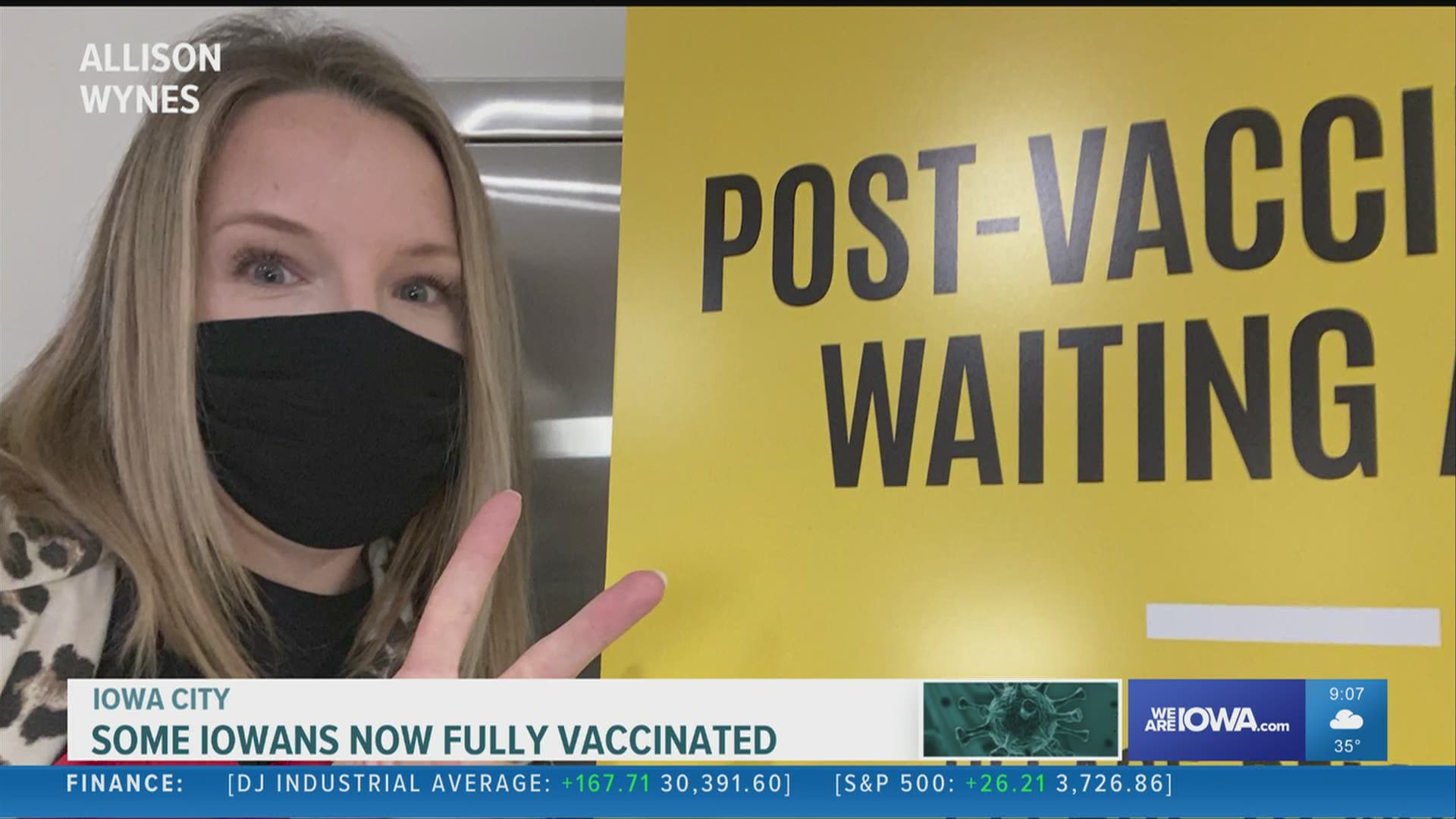 Allison Wynes, a nurse practitioner at University of Iowa Health Care, still plans to take steps to slow the spread of COVID-19, despite now being fully vaccinated.