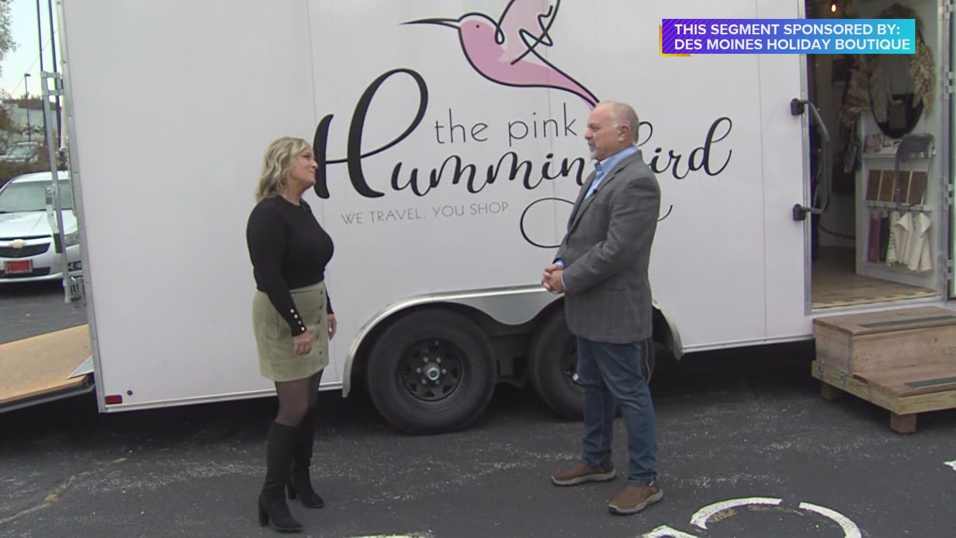 Live from the Local 5 parking lot Meet The Pink Hummingbird mobile boutique a featured vendor at the Des Moines Holiday boutique Paid Content