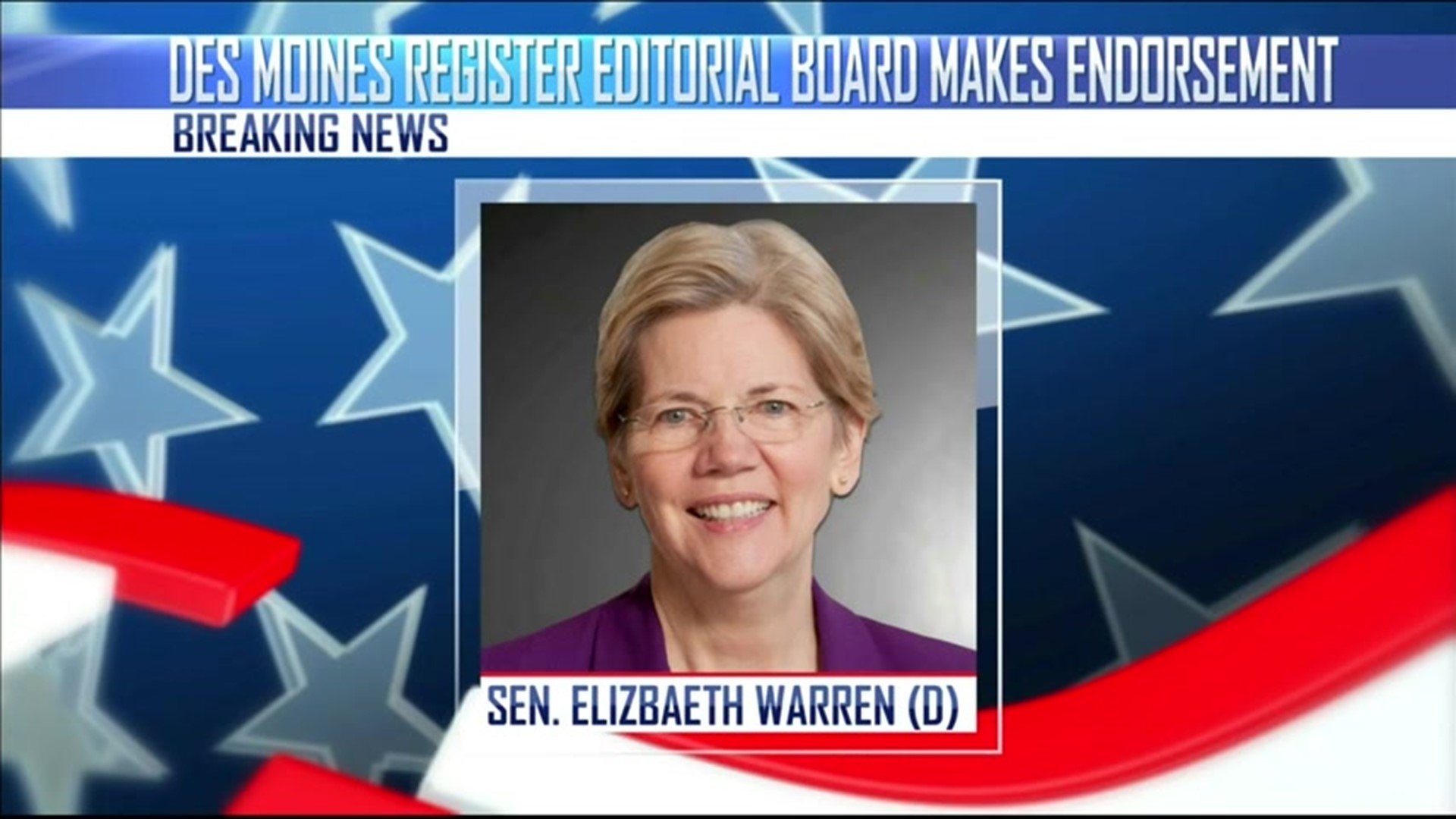Register endorses Warren