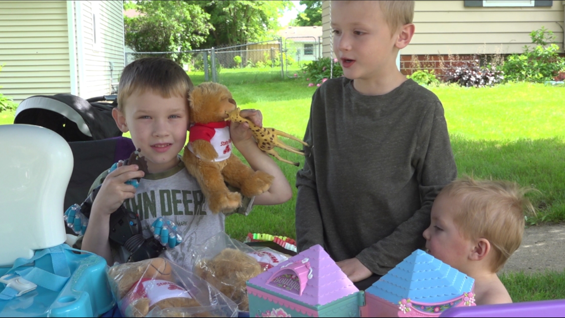 Evan Croxell heard about other kids losing their toys in the tornado, so he opened his toy chest in hopes of bringing smiles to others.