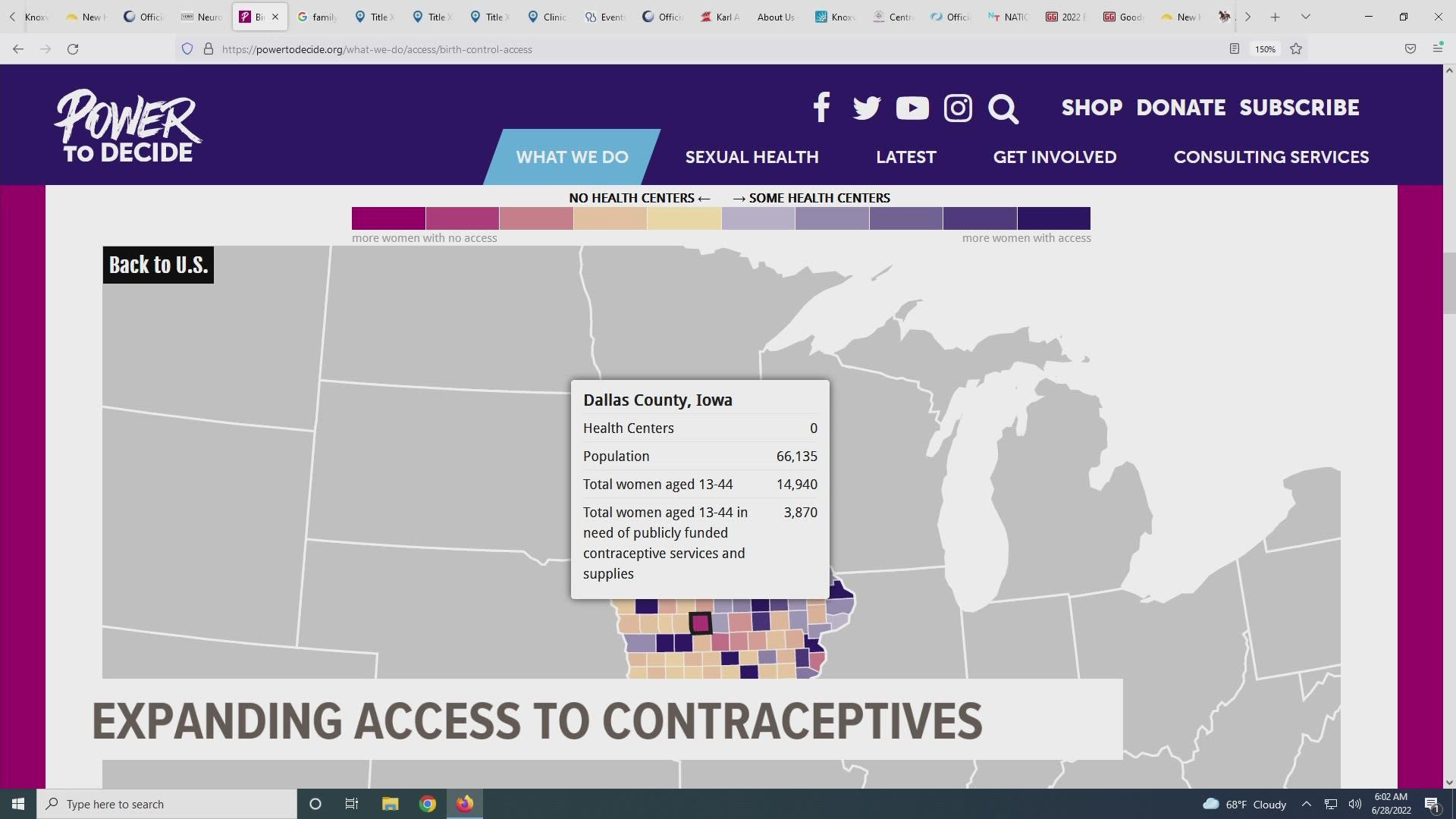 Around 100,000 Iowa women are in contraceptive deserts, said Rachel Goss, the executive director for the Family Planning Council of Iowa.