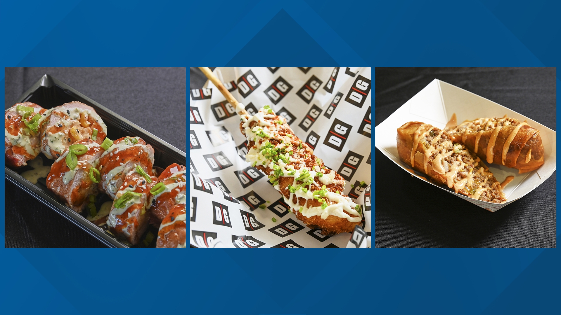 The Lobster Corn Dog, Bacon Cheeseburger Eggroll and Iowa Sm'Oak'ed Roll all competed for this year's top food honor.