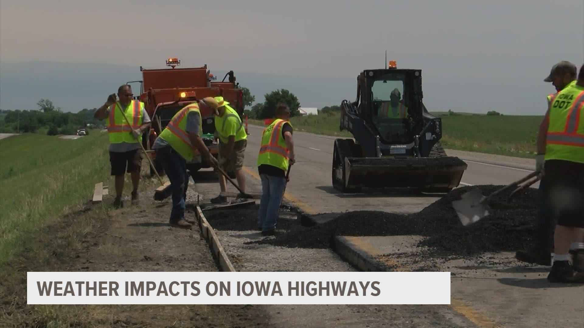 While winter can lead to potholes, summer heat can lead to sudden "blow-ups" along the highway.