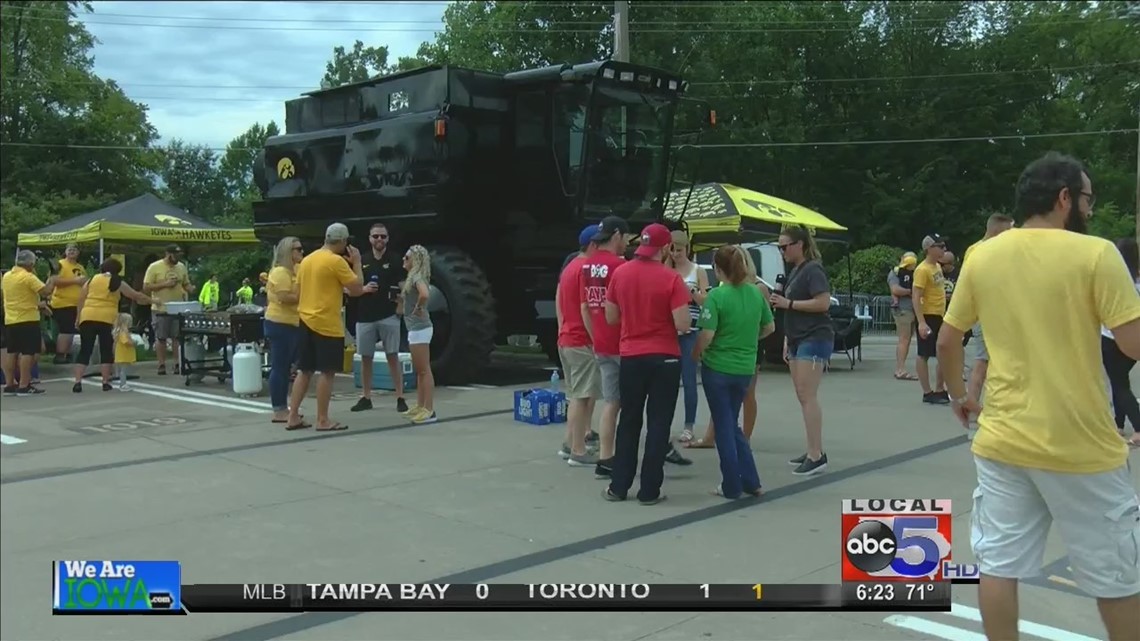 Hawkeye Combine turning heads during Iowa tailgating