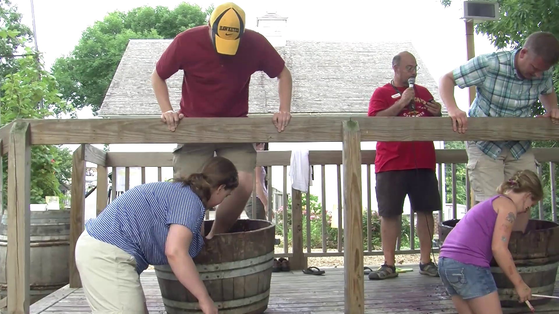 “It’s nice and cool," a Virginia man said after traveling to Iowa to finish the stomp. "[It's] smiley, wet, slippery.”