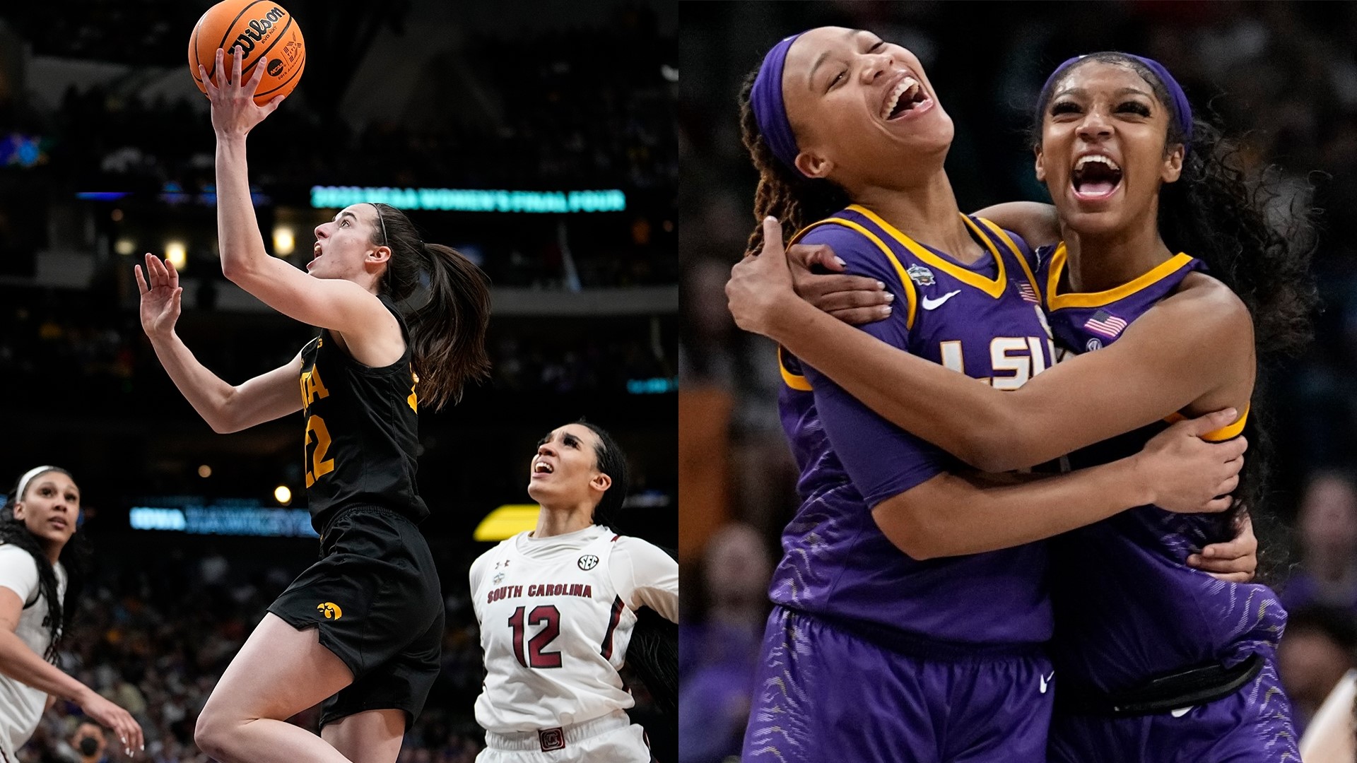 It's the first Final Four for the Hawkeyes in 30 years. The title game will be a showcase of star guards with Iowa's Caitlin Clark and LSU's Alexis Morris.