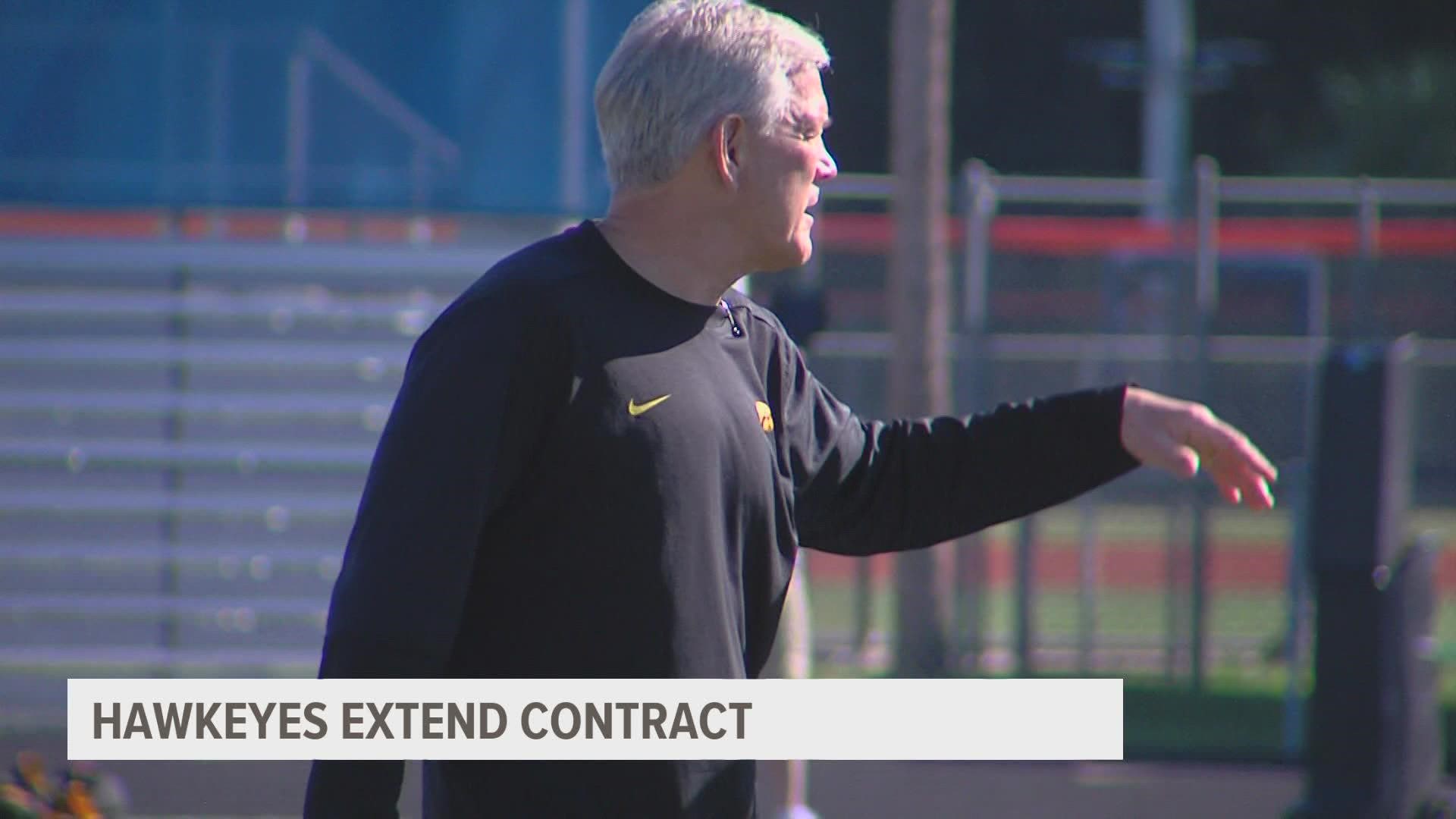 The University of Iowa on Friday announced the four-year extension that followed a 10-4 record in 2021. It was Ferentz’s 23rd season at Iowa.