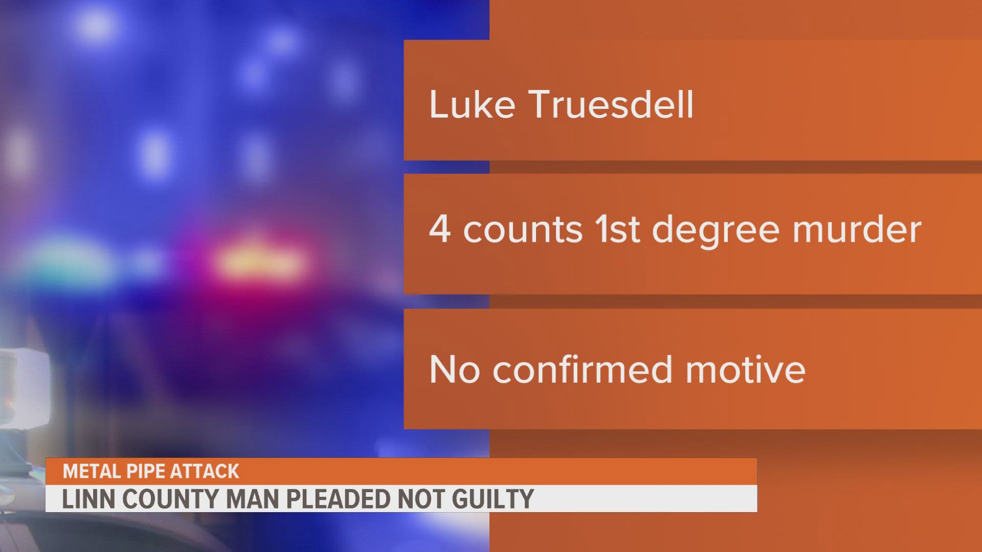 34-year-old Luke Wade Truesdell is scheduled to return to court Tuesday for an arraignment.