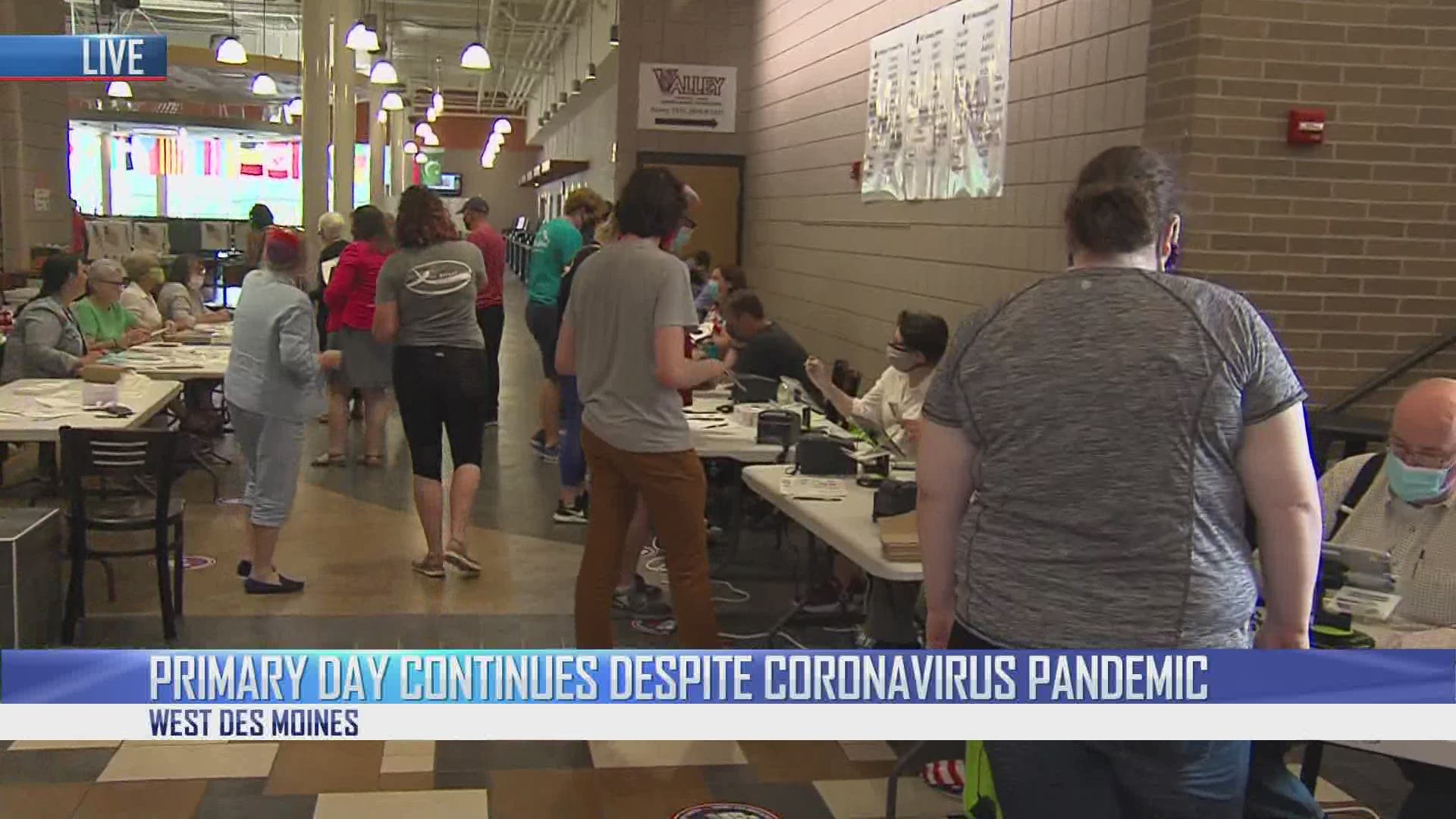 Primary election voting in Iowa not slowed down by coronavirus