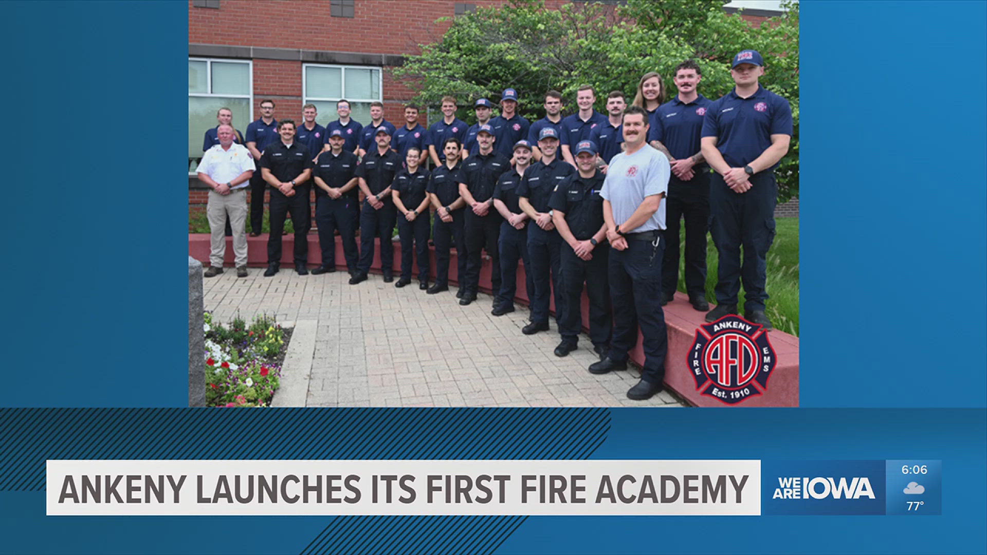 The 23 members of the fire academy's first class will join Ankeny's fire department when they successfully complete the program.