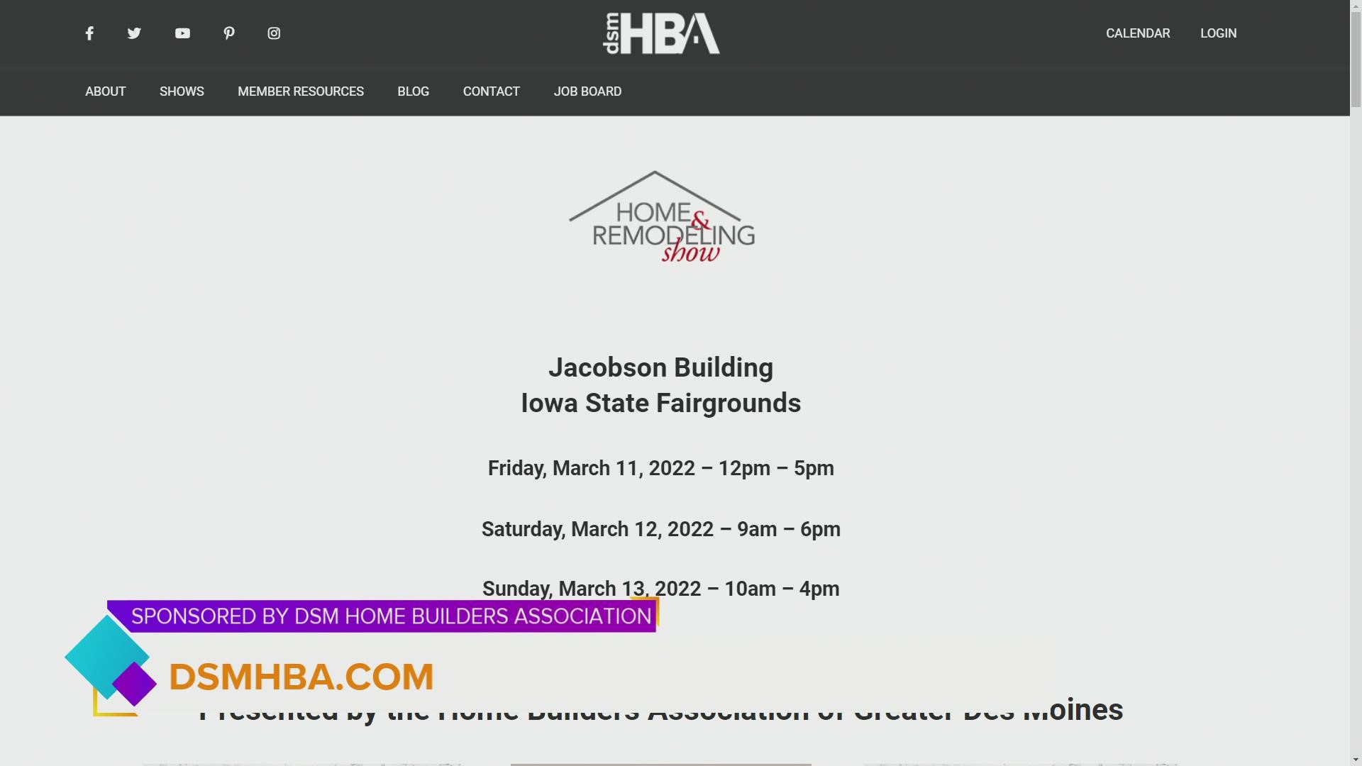 FREE ADMISSION-FREE PARKING for Home and Remodeling Show at the Jacobson Building at the Iowa State Fairgrounds THIS Friday-Saturday-Sunday March 11-13, 2022