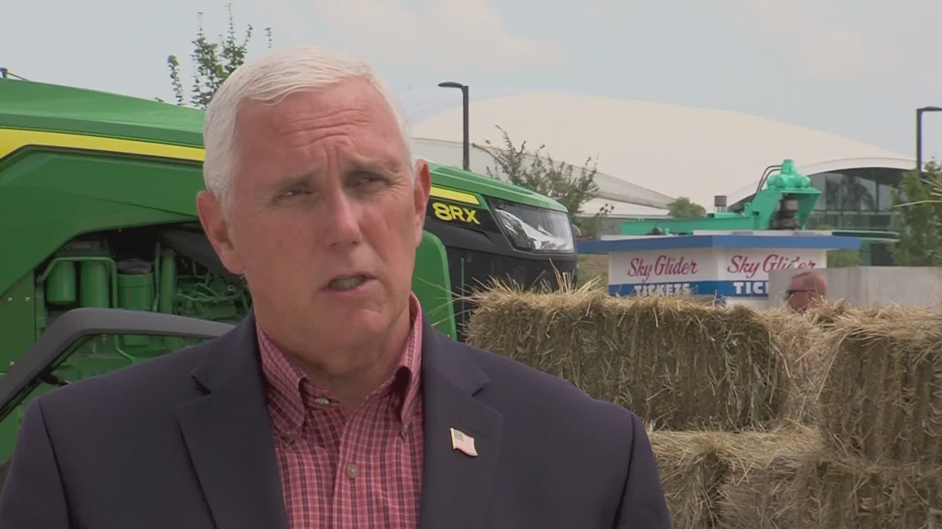 VP Mike Pence spoke with Local 5's Rachel Droze on how the federal government will help in efforts to rebuild following destructive storms earlier this week in Iowa.
