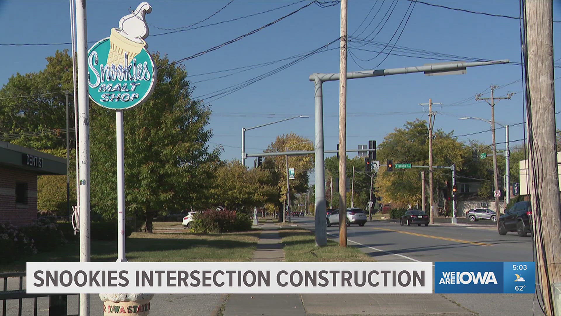 The Iowa DOT labels the area around the intersection as having a high probability for collisions.