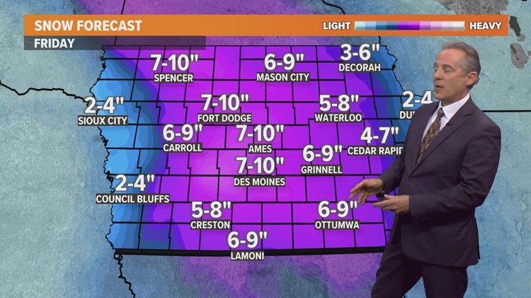 Central Iowa snowstorm update: Roads clear for now, afternoon will bring in lots of snow