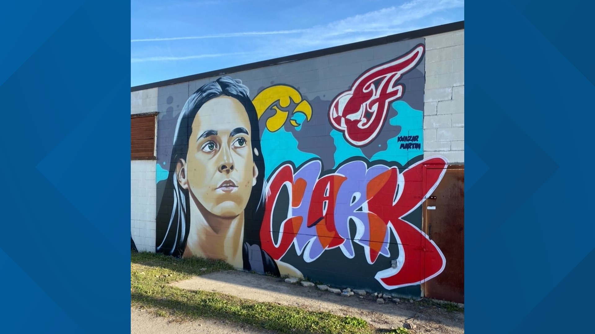 Kwazar Martin, who has done several murals in Indianapolis and around the country, said this piece took him 26 hours over several days to complete.