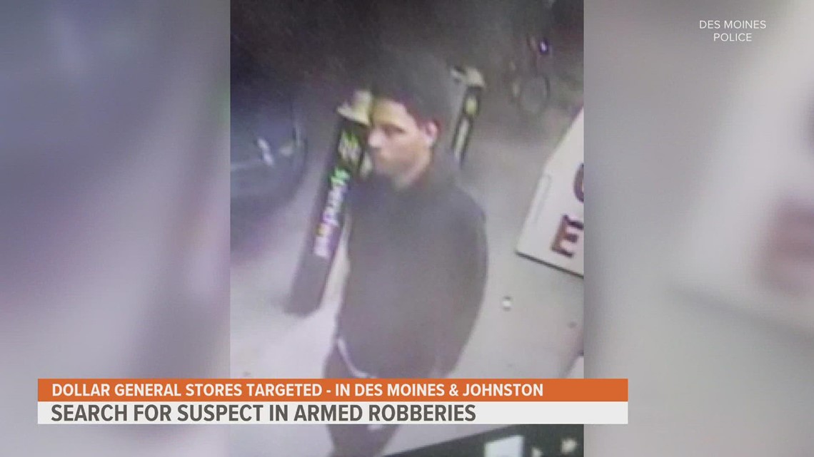 Des Moines police ask public for help identifying suspect in string of robberies
