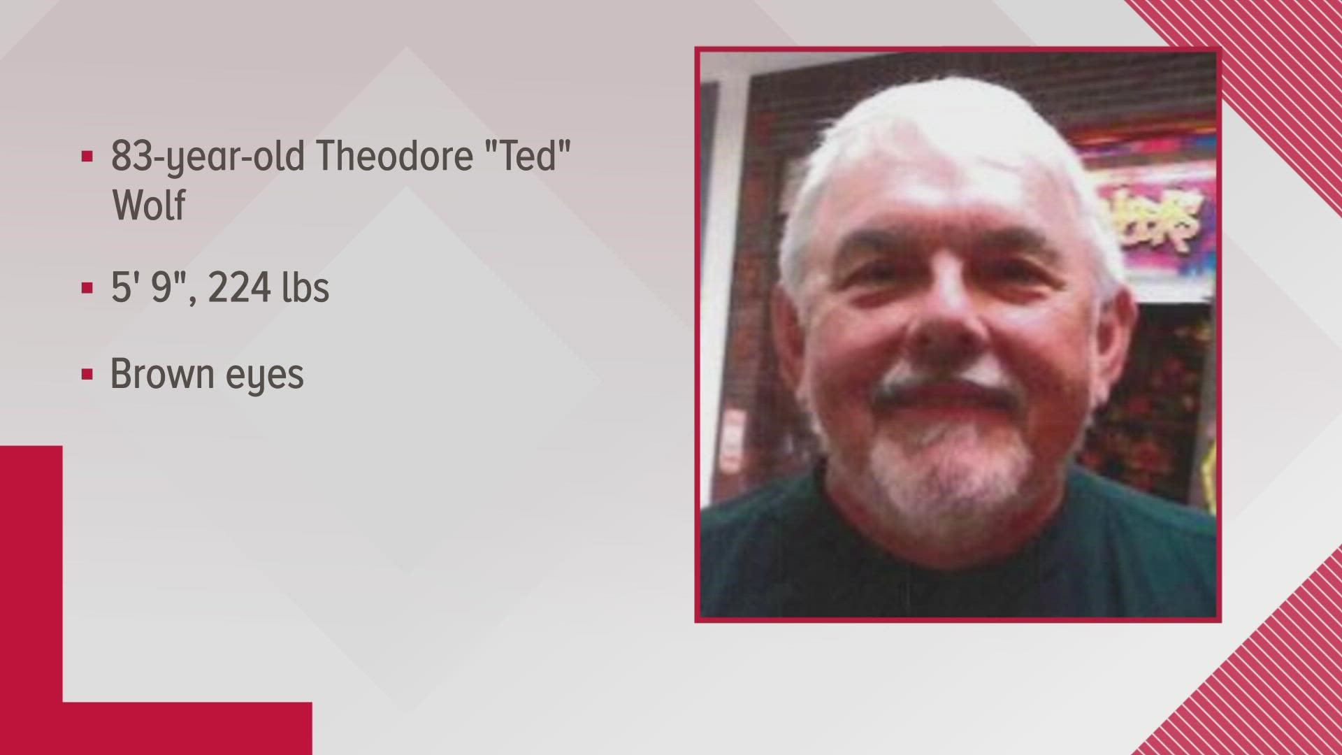 83-year-old Theodore "Ted" Wolf has been missing since Monday, Jan. 16 after he got into a small fender bender on the way to an appointment.