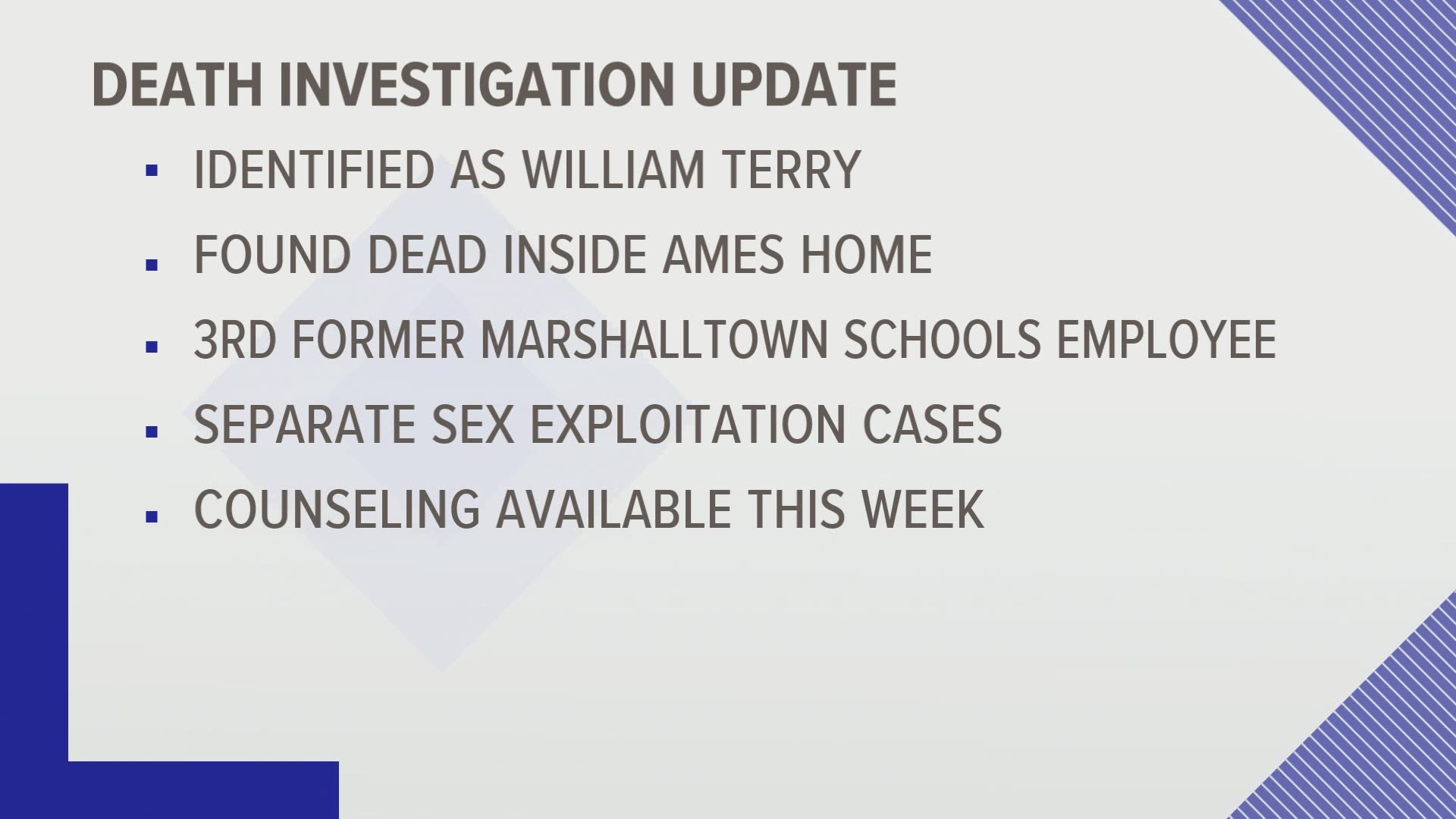 A former Marshalltown school employee accused of sexual exploitation was found dead in his Ames home, according to police and the district.