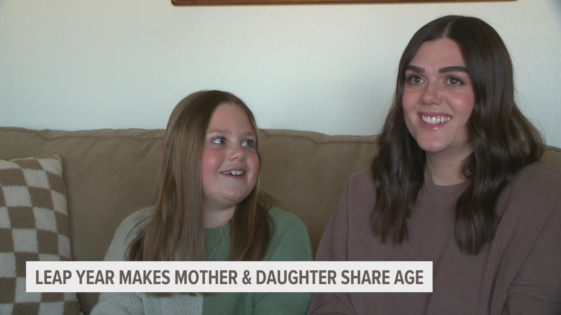 Erin Suttek and her daughter, Eleanor, are celebrating their same agedness: Erin is 32, or 8 years old in Leap Years, while Eleanor is 8 years old.