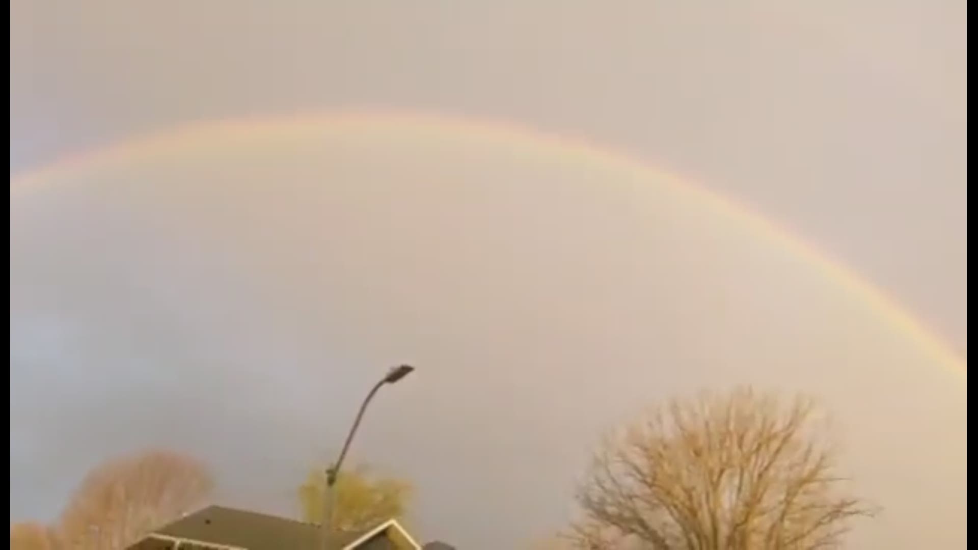 Beautiful rainbow over Knoxville, IA reminds us to remain positive