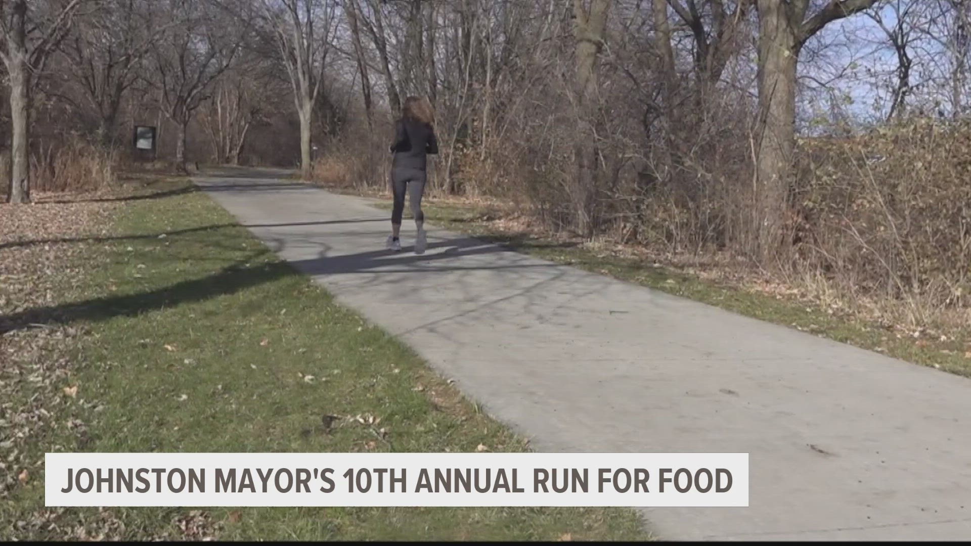 Johnston Mayor Paula Dierenfeld has run one mile for each bag of food or $10 donated to the local food shelf.