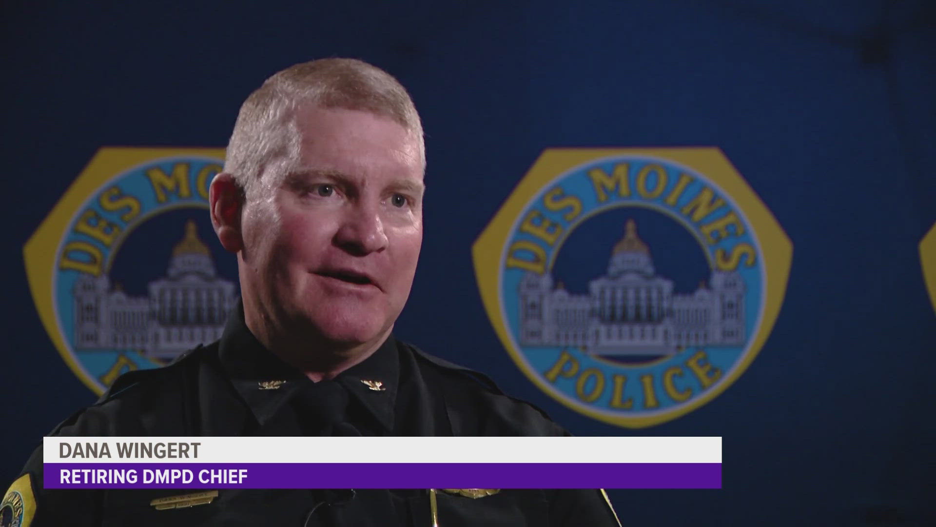 Outgoing Des Moines Police Chief Dana Wingert sat down for an interview with Local 5's Stephanie Angleson to look back on his 33-year career.