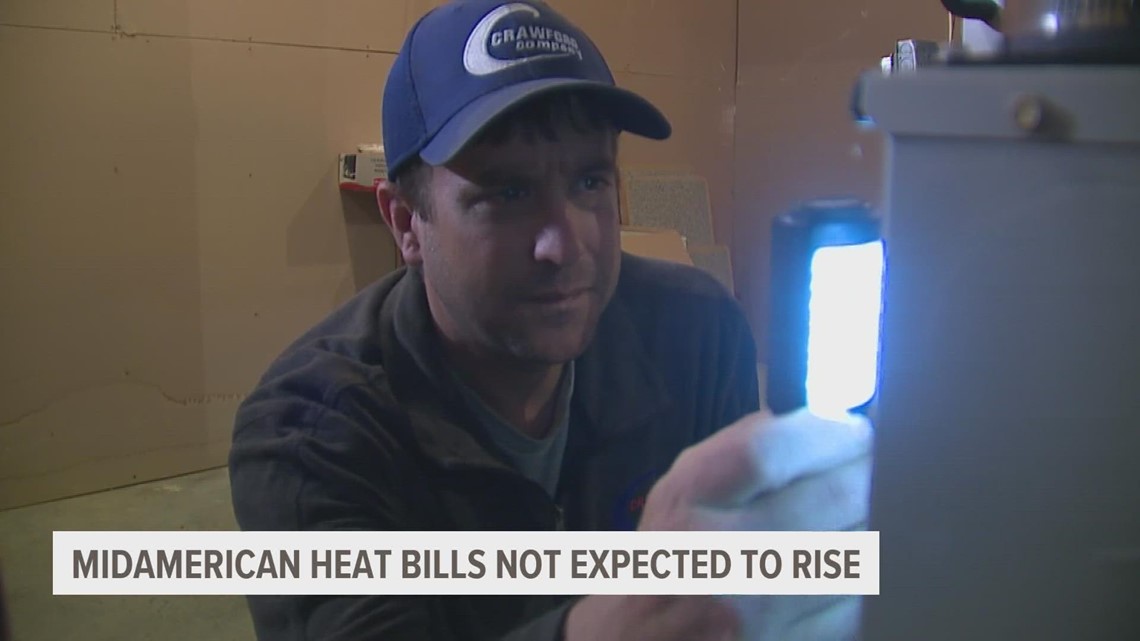 MidAmerican heating bills not expected to rise this winter, utility assistance available