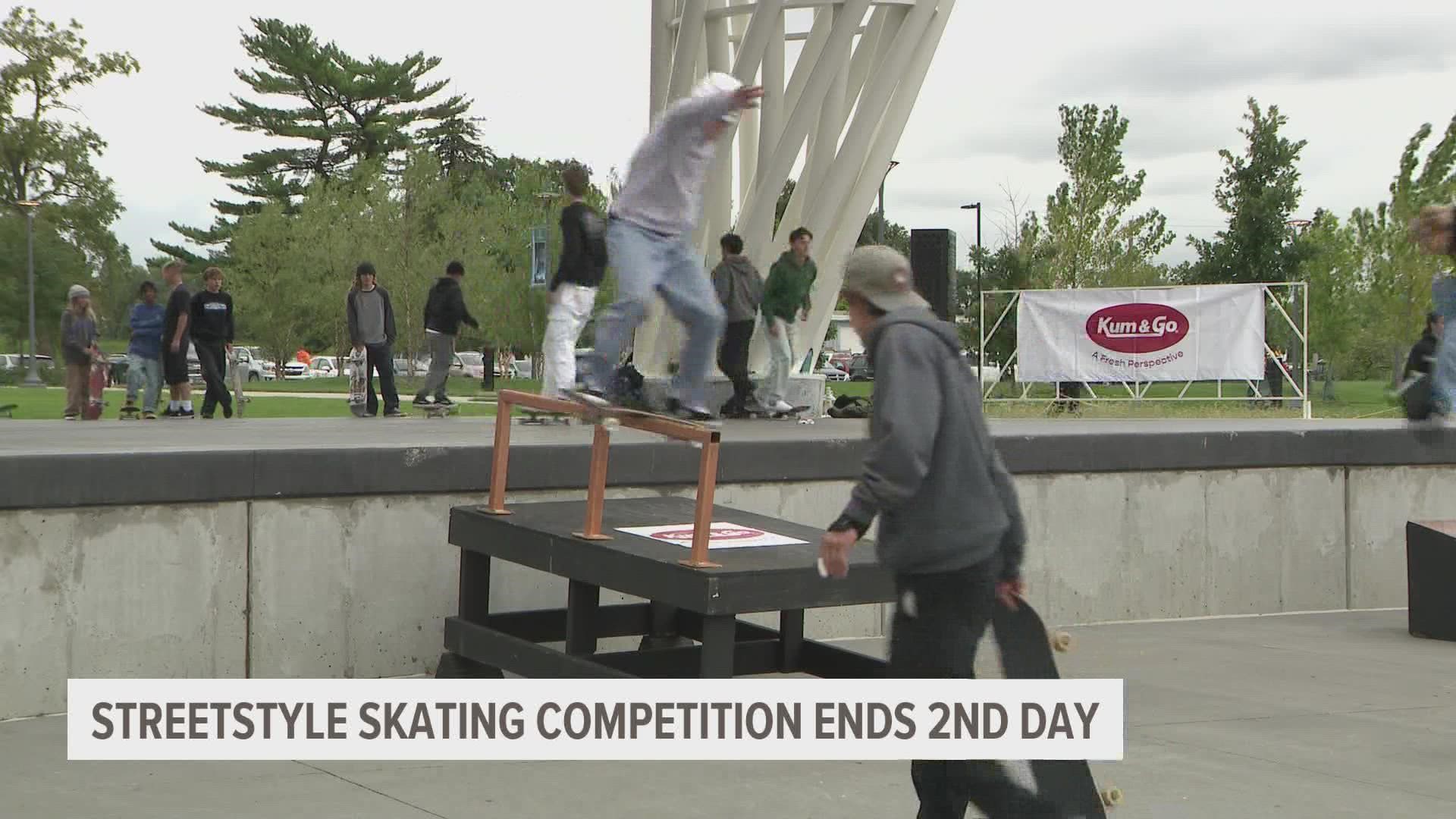 The skateboarding event runs through tomorrow evening, with an afterparty to close out the events.