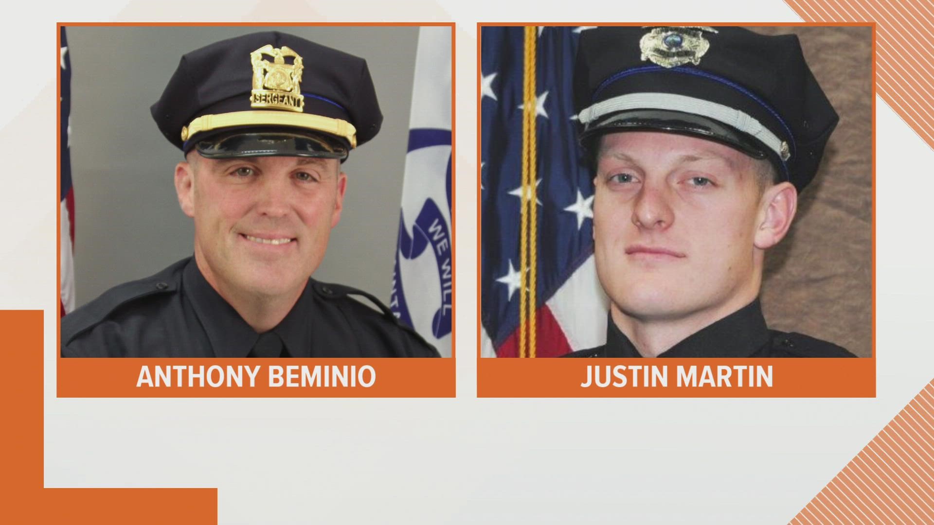 Ofc. Justin Martin and Sgt. Tony Beminio were shot and killed while on patrol on Nov. 1, 2016