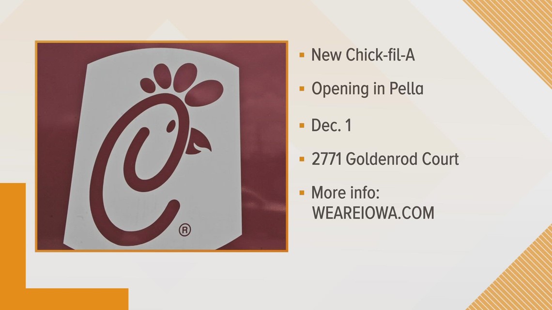 Chick-fil-A to open new location in Pella this Thursday