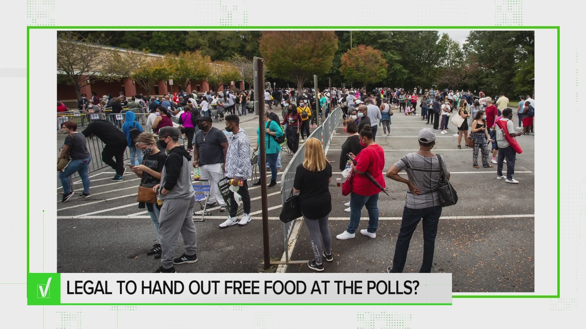 Groups and nonprofits around the country have started handing out food to voters waiting in long lines. But what does federal election law say about it?