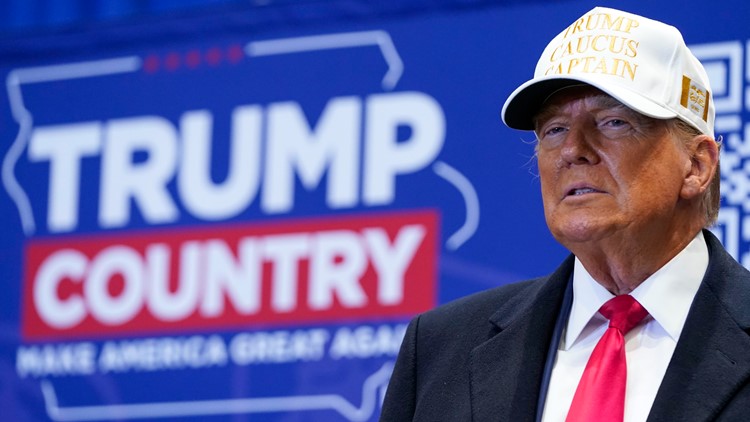 Trump notches a commanding win in the Iowa caucuses as DeSantis edges Haley for second place