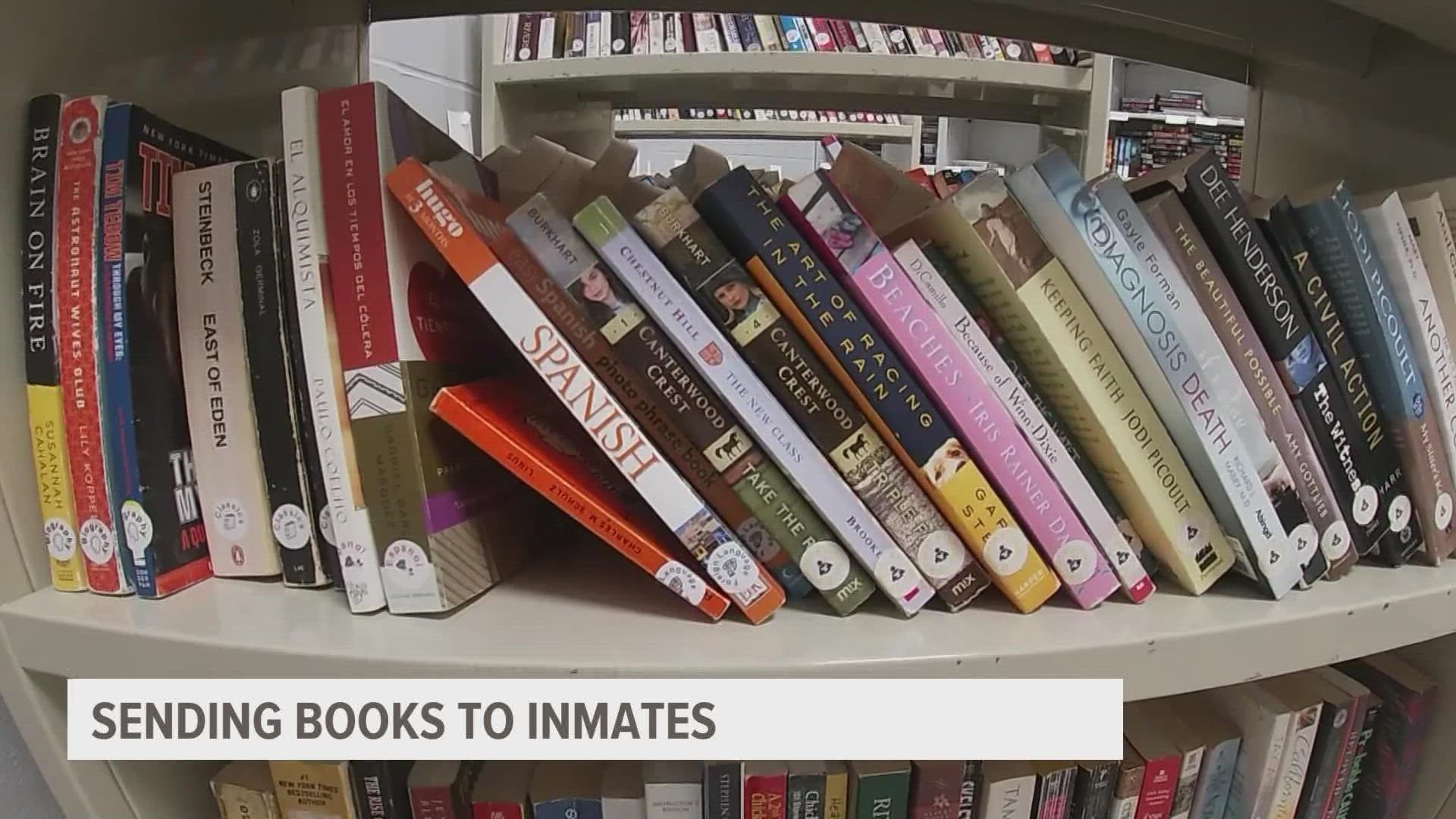 A couple from Dallas Center started sending books to inmates as part of their service project. They wanted to do this as a way to show those inmates someone cares.