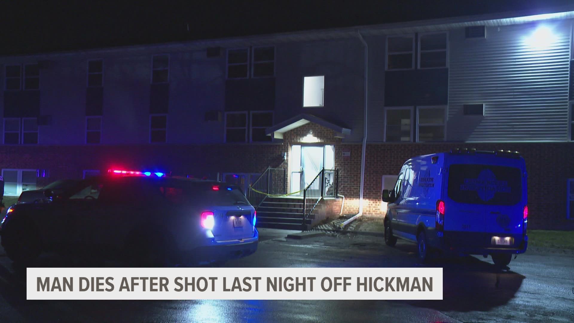 A shooting on Hickman that left one person dead is being investigated as Des Moines's 5th homicide of 2022.