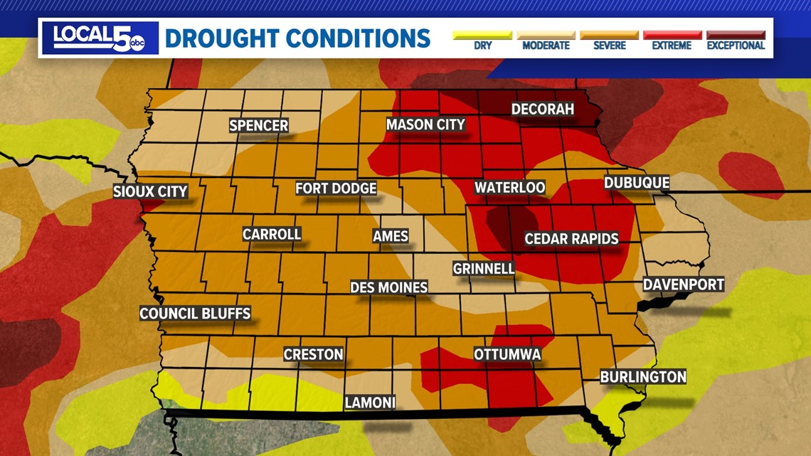'Exceptional' drought affecting eastern, northeastern Iowa