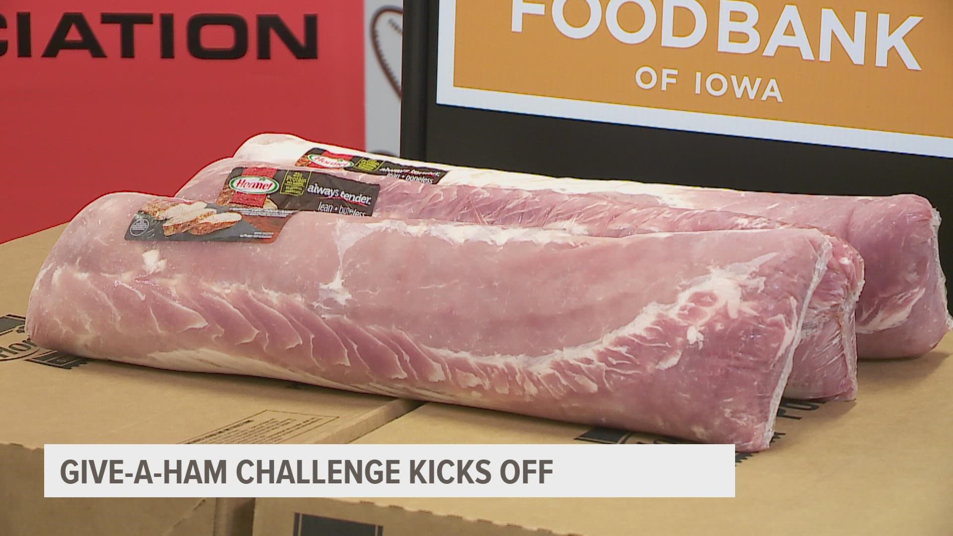 The National Pork Producers is kicking off its annual "give a ham" challenge to encourage folks across the country to donate pork to local food pantries.