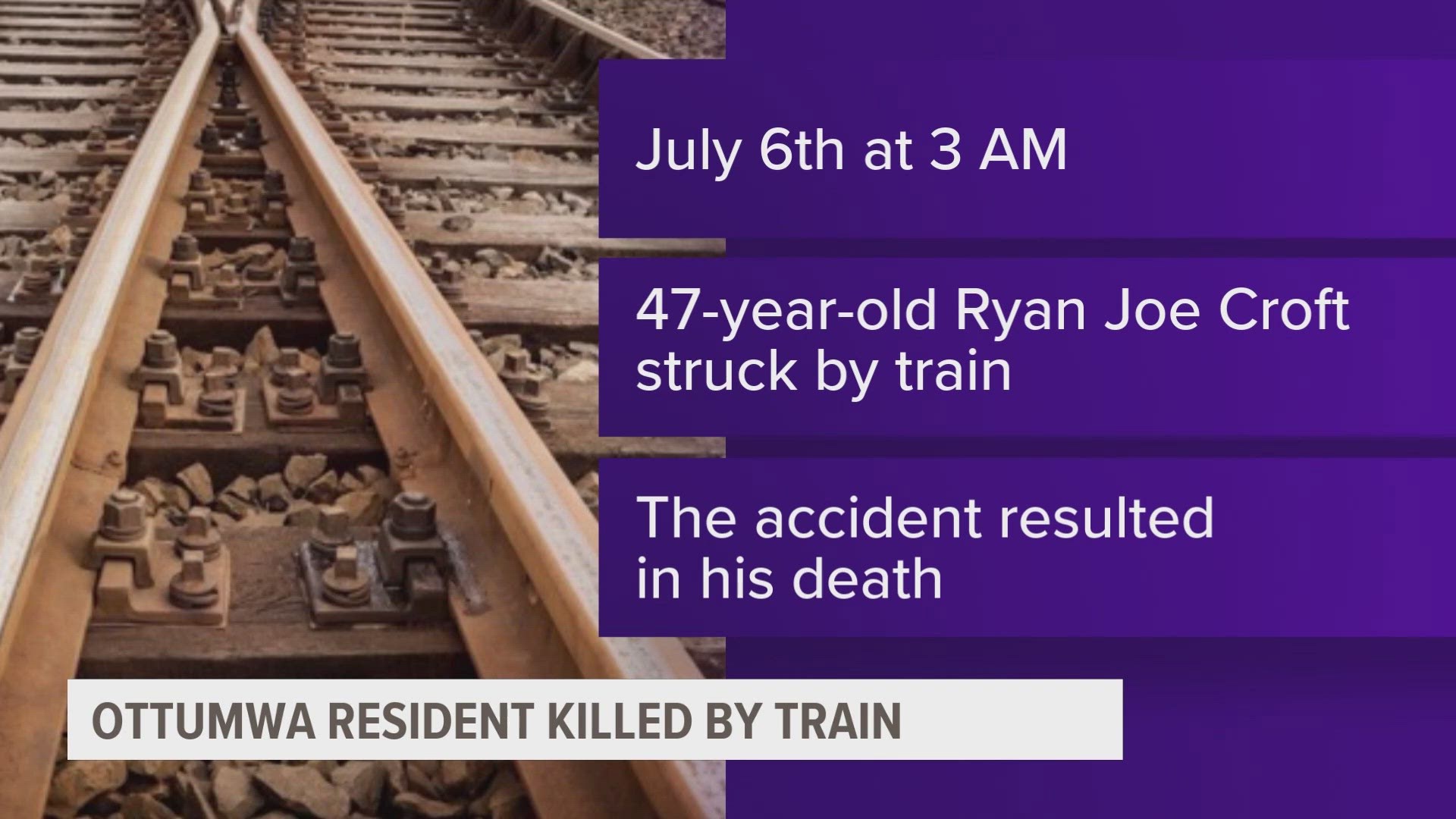 "Our sincere condolences to Mr. Croft's family and friends as well as the BNSF Railway employees," the sheriff's office said in a press release.