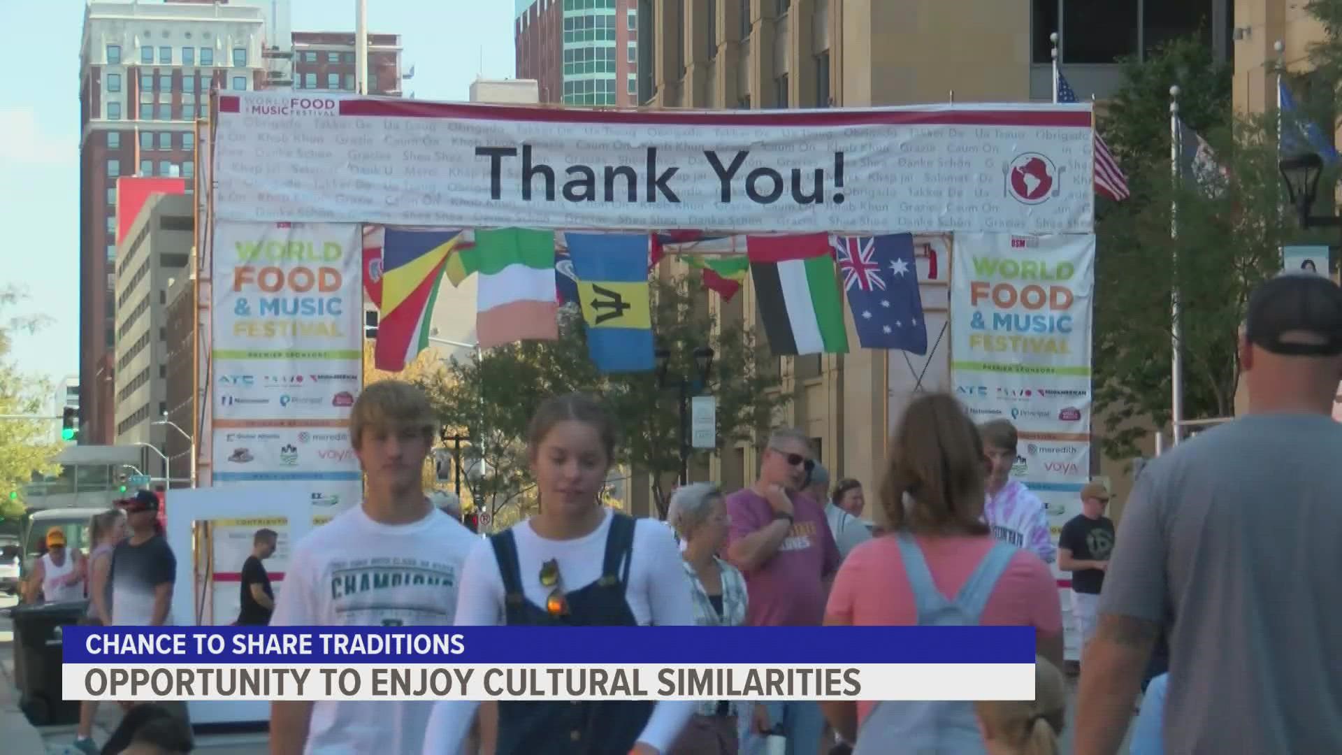 40 food vendors representing 25 different countries were cooking at the event.